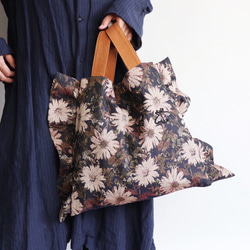 flower frill bag (navy) 4枚目の画像