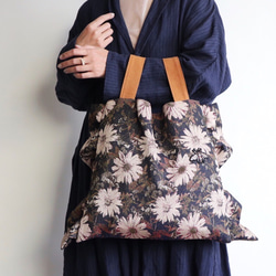 flower frill bag (navy) 5枚目の画像