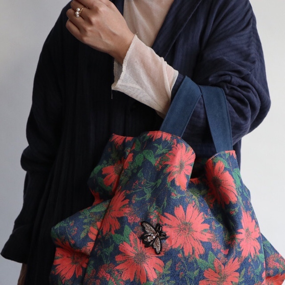 flower frill bag (pink) 3枚目の画像