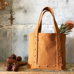 canvas tote bag medium (camel) 1枚目の画像