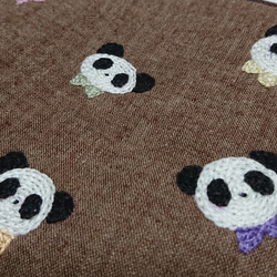 パンダ刺繍のポーチ 4枚目の画像