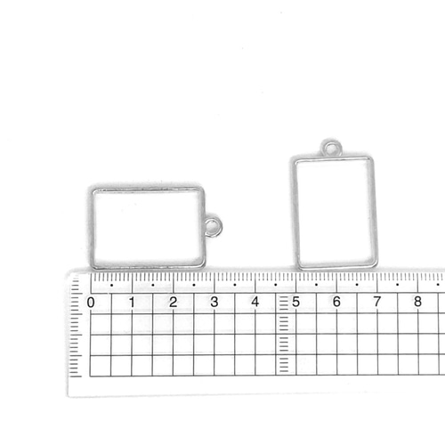 レジン枠 長方形 シルバー10個