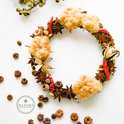 ドライフラワー★2種のスターチスいっぱい大人なリース　ユーカリ　ラグラス　あやめ ドライフラワー☆2種のスターチスいっぱい大人なリース ユーカリ