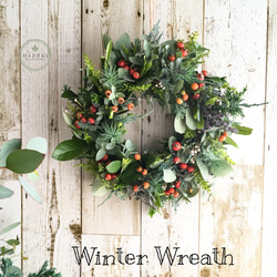 22センチ⟡.·プリザーブドフラワーベリーベリークリスマスリース