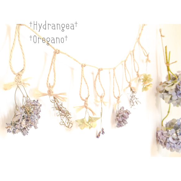 【送料無料♪】小さめガーランド 2種の紫陽花 6枚目の画像