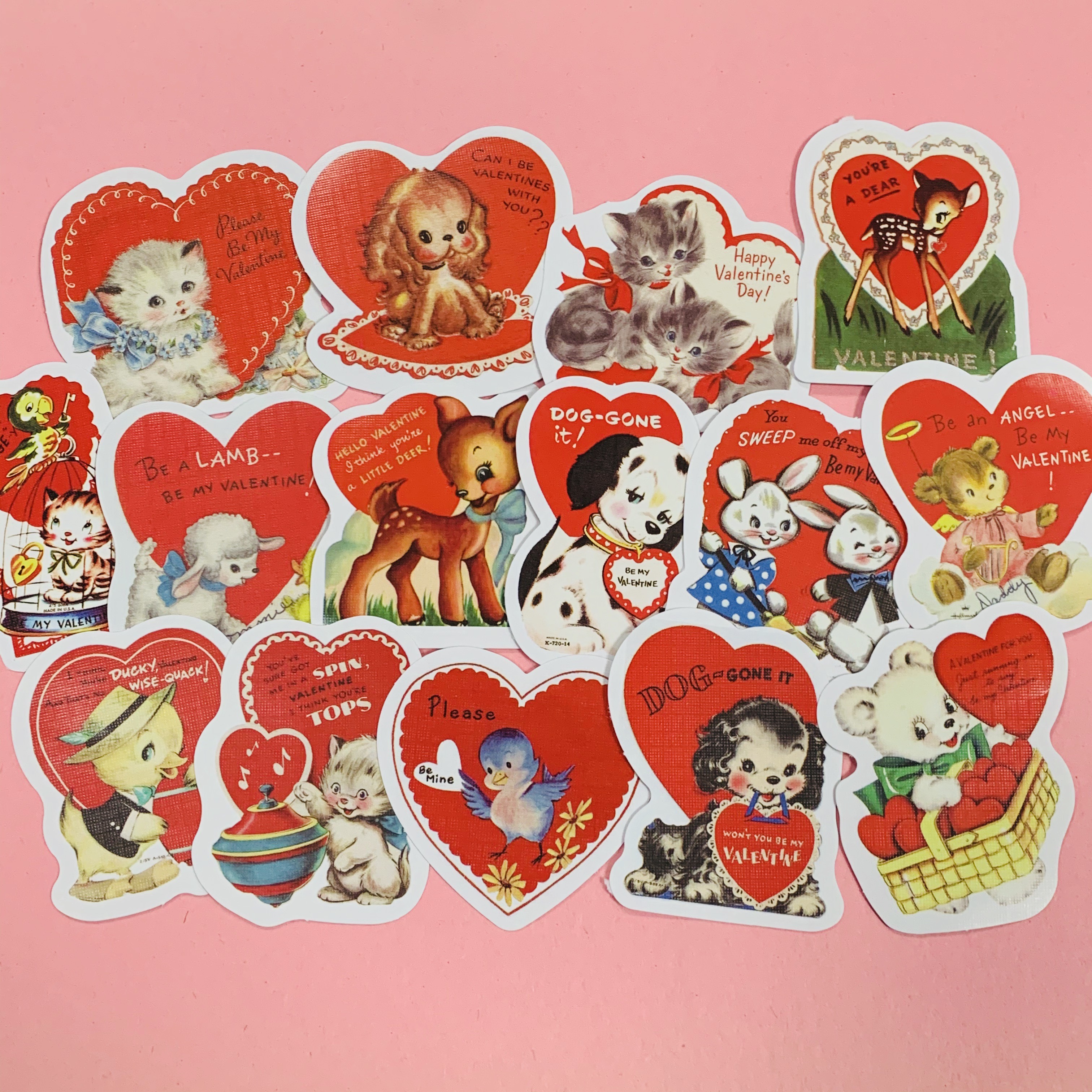 番号248-A❤新商品★海外ステッカー箱入♡大量50シート　赤箱　レトロアニマル 番号248-A❤新商品★海外ステッカー箱入♡大量50シート　赤箱　レトロアニマル