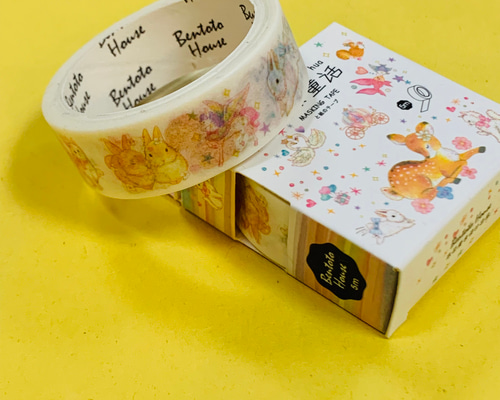 ☆輸入マステ☆ガーリーアニマル☆森ガール マスキングテープ Sunny