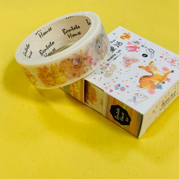 海外マスキングテープ巻売り リス森林 アニマル 風景マスキングテープ