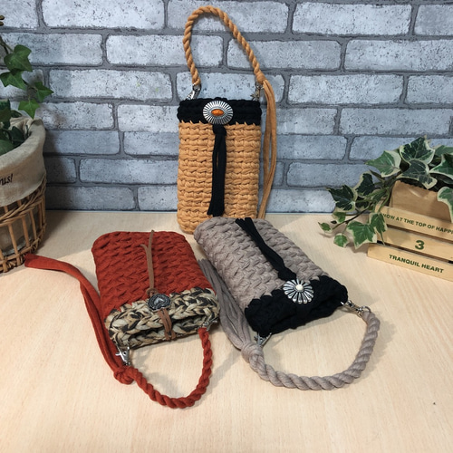 サングラス、メガネケース♡スマホケース♡ズパゲッティ ポシェット  