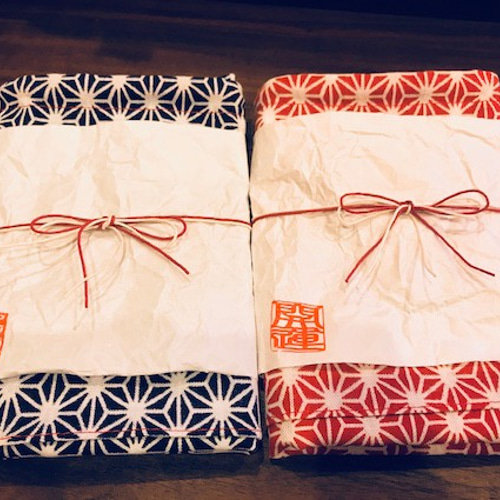 麻の葉紺】手ぬぐいふんどし 〜パンツじゃないのよ、ふんどしは