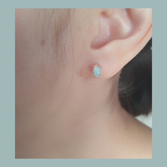 The wave/多戴式earring/light blue 第3張的照片