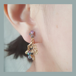 乘著彩虹而來～bird clip earring 第3張的照片