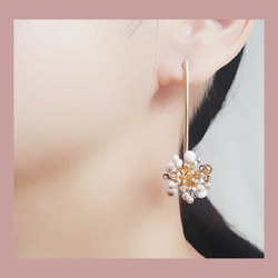 蒲公英/° たんぽぽ /Dandelion °earring  ~短枝雙面設計款。可訂製夾式耳環。 第5張的照片