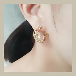 晨光下採摘一枚。○°微甜碗豆莢  earring ～可訂製夾式耳環 第3張的照片