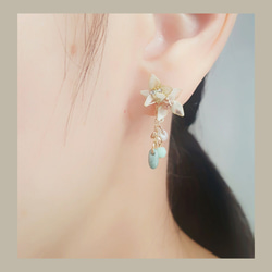 橙花多變化earring~可訂製夾式耳環 第4張的照片