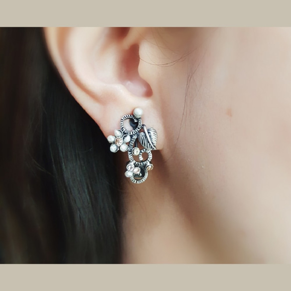 back to Art Nouveau    vintage style clip earring~可訂製針式耳環 第2張的照片