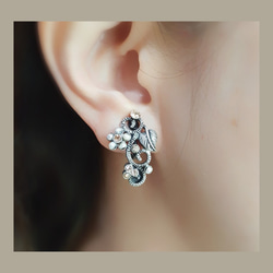 back to Art Nouveau    vintage style clip earring~可訂製針式耳環 第3張的照片