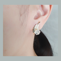 流瀑¡銀藤花earring~可訂製夾式耳環 第4張的照片