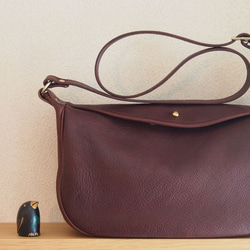 flap shoulder bag cacao - フラップショルダーバッグ（カカオ） 1枚目の画像