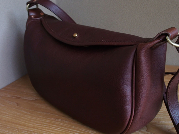 flap shoulder bag cacao - フラップショルダーバッグ（カカオ） 6枚目の画像