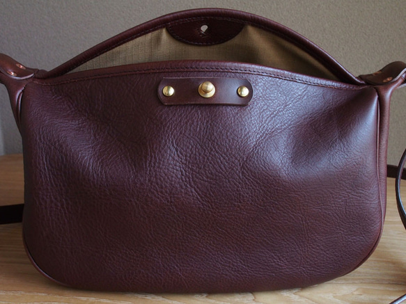 flap shoulder bag cacao - フラップショルダーバッグ（カカオ） 8枚目の画像