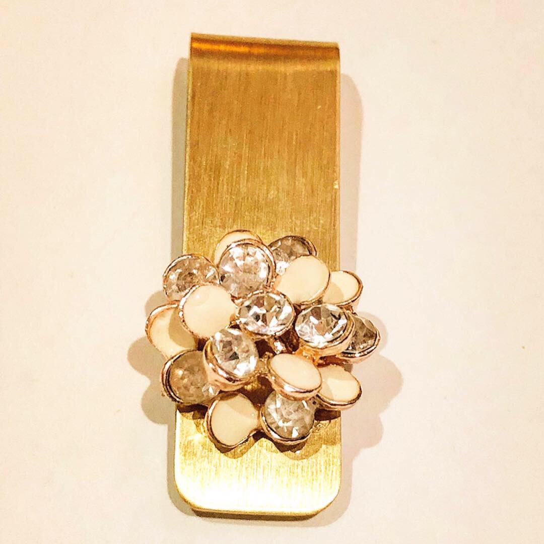 【GD_s】ホワイトとクリスタルのフラワービジュー