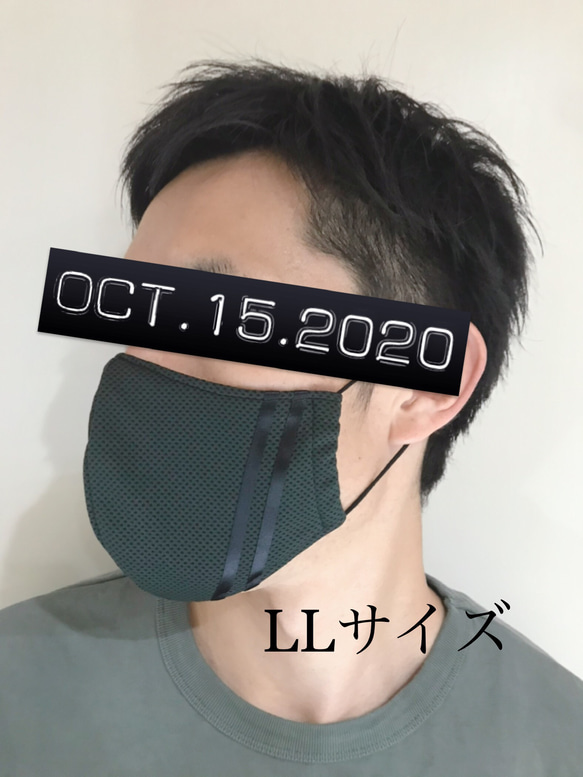黑色布料亮面黑線運動面具時尚炫酷成人男大號兒童小學生初中生棒球 第2張的照片
