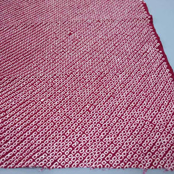 《昭和レトロ》正絹絞りの布　ぶどう色  s2107 2枚目の画像