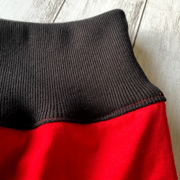 人魚裾~キモノスカート~【red×red】短いアンティーク着物の味方♫ 裾にふりふりレースを♪♪♪ 7枚目の画像