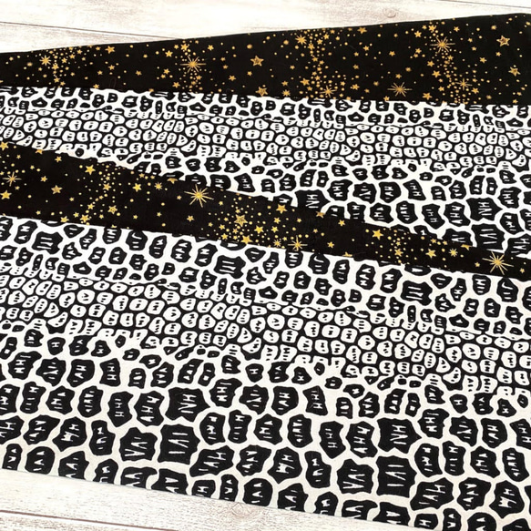 リバーシブル半幅帯・長め【石豹×星空】アフリカンプリント木綿/ﾙﾂﾎﾞ/る壺 4枚目の画像