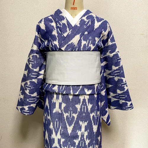 ☆新作☆イカット浴衣 ＊全て一点モノ・国内手縫・Mサイズ【空もよう  