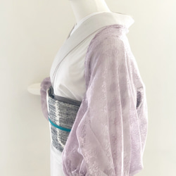 ﾙﾂﾎﾞ　レースたすき【紫のばらレース】　マーガレットタイプ　羽織＜Sサイズ ＞ 3枚目の画像