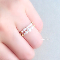 2点❤️パールリングセット 指輪・リング Stmism. 通販 5275548
