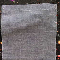 宇宙柄☆120〜130サイズこどもエプロン、三角巾、巾着3点セット 5枚目の画像