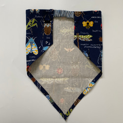 昆虫柄120〜130☆こどもエプロン、三角巾、巾着の3点セット 7枚目の画像