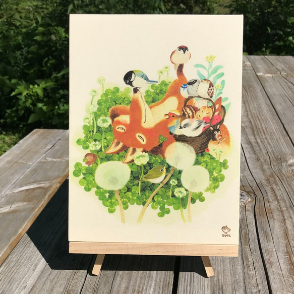 「のはらでおひるね」　24x18cm パネル 1枚目の画像