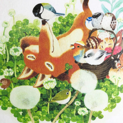 「のはらでおひるね」　24x18cm パネル 3枚目の画像