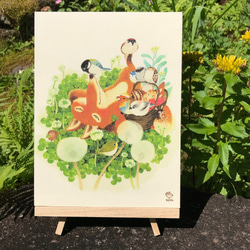 「のはらでおひるね」　24x18cm パネル 5枚目の画像