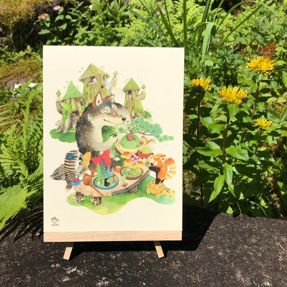 「趣味の盆栽」　24x18cm パネル 5枚目の画像