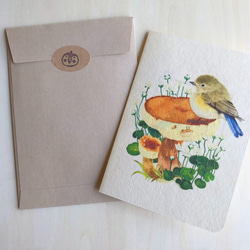 ルリビタキのグリーティングカード 3枚目の画像