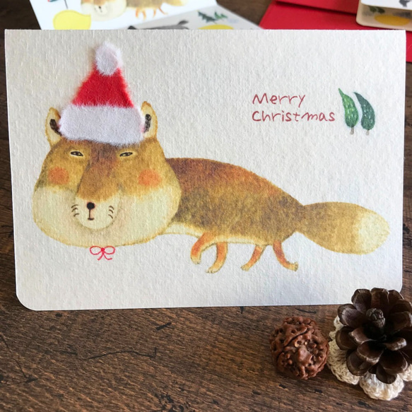 キツネのクリスマスカード 3枚目の画像
