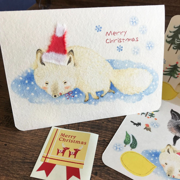 キツネのクリスマスカード 7枚目の画像