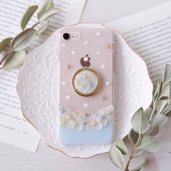 ❁スマホリング付き❁ カラフル紫陽花❁.*･ﾟスマホケース【※iPhone専用ページ】 6枚目の画像