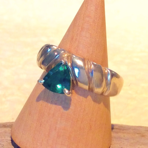 インディゴライトトルマリンのシルバーリング 指輪・リング milily