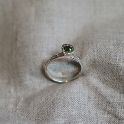 Green Tourmaline/ halo ring⭐︎グリーントルマリン御光留めリング 5枚目の画像