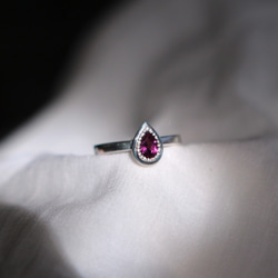 RhodoliteGarnet ⭐︎ doropring /ロードライトガーネットの雫リング 5枚目の画像