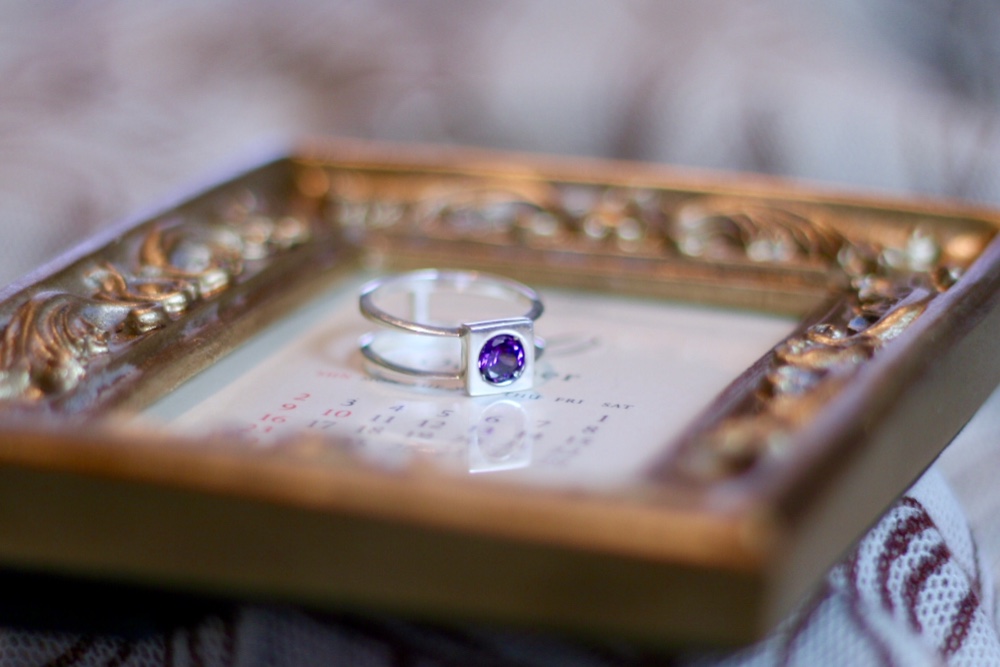アメジストのシルバーリング 13,419円