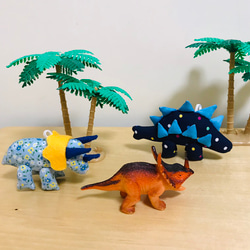 送料無料！恐竜 ☆まとめてお得！全種類 ガーランド 布 おもちゃ アンキロサウルス トリケラトプス　 10枚目の画像