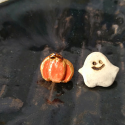 ※受注製作※おばけとかぼちゃの★ハロウィンピアス★ 4枚目の画像