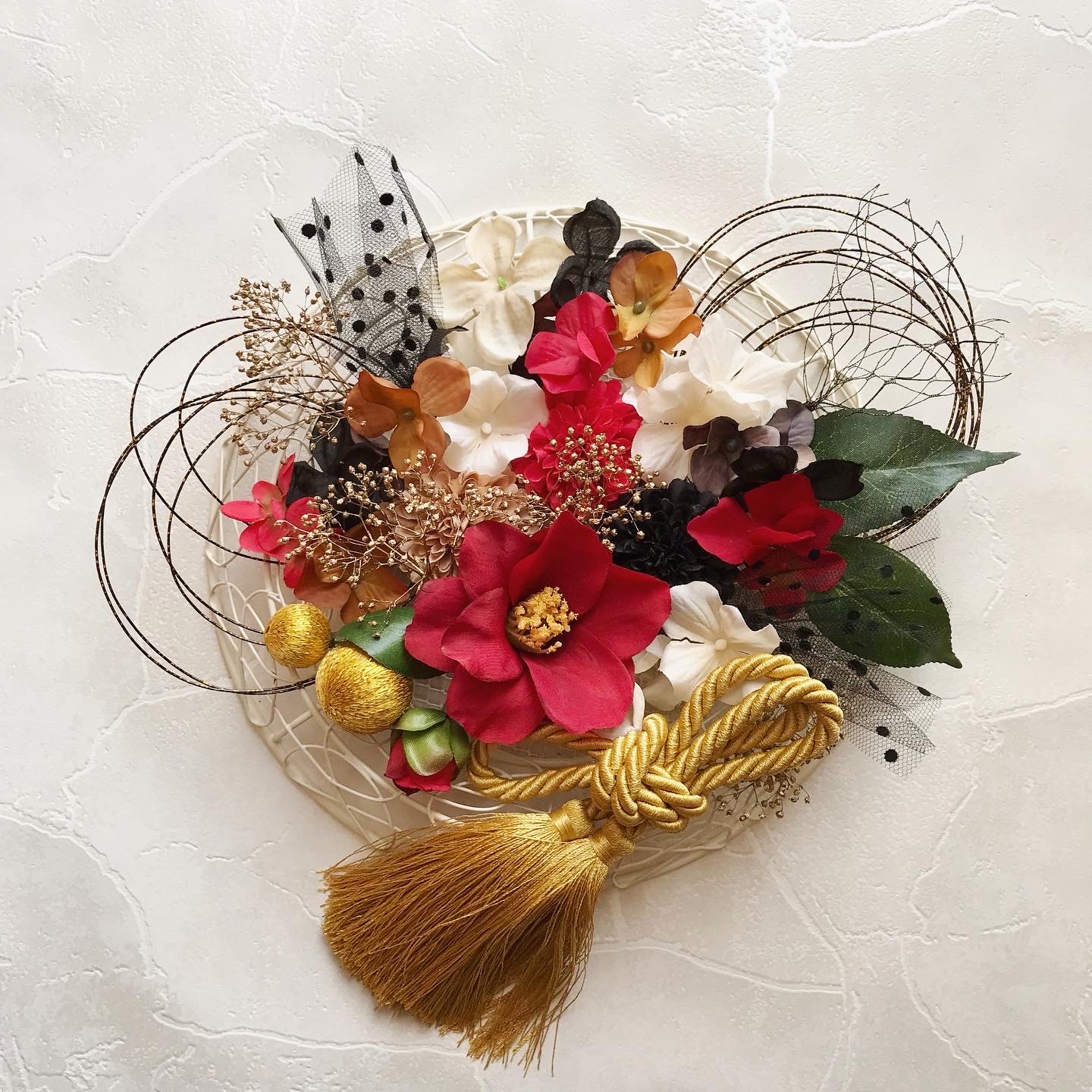 ヘッドドレス　髪飾り　成人式髪飾り　卒業式　結婚式　和装髪飾り　前撮り　ウエディング　オーダーメイド